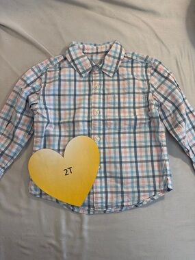 Nordstrom - Long sleeve button down plaid shirt. Size 2